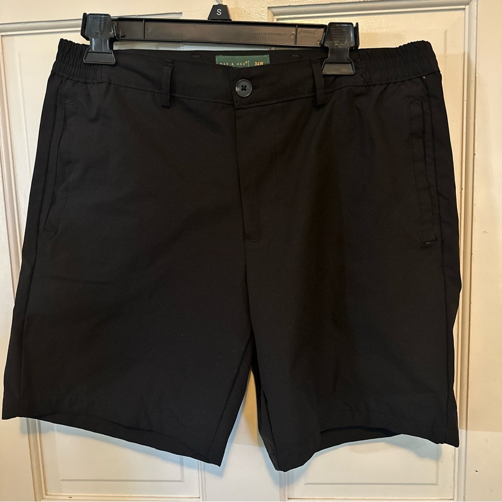 Day & Age‎ Mens Victory Casual Tech Shorts Black Sz 33W Golf -Athletic -Sports
